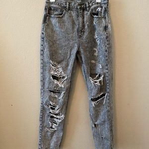 vintage grey mom jeans